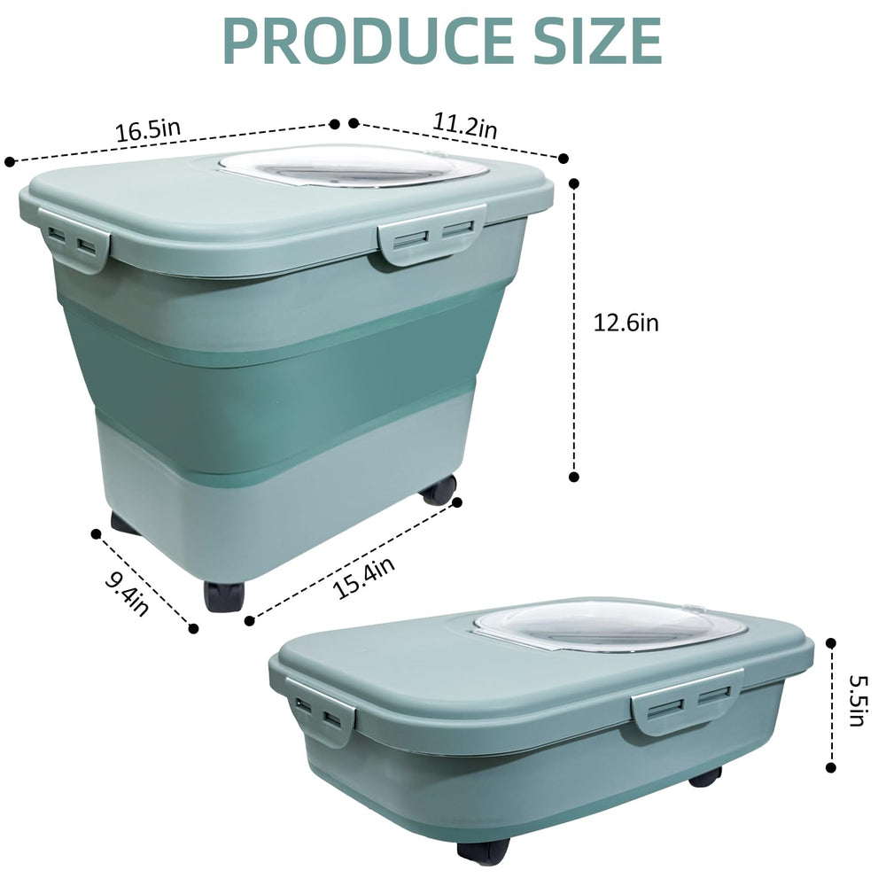 SECOAT portable litter container with wheels moves easily.