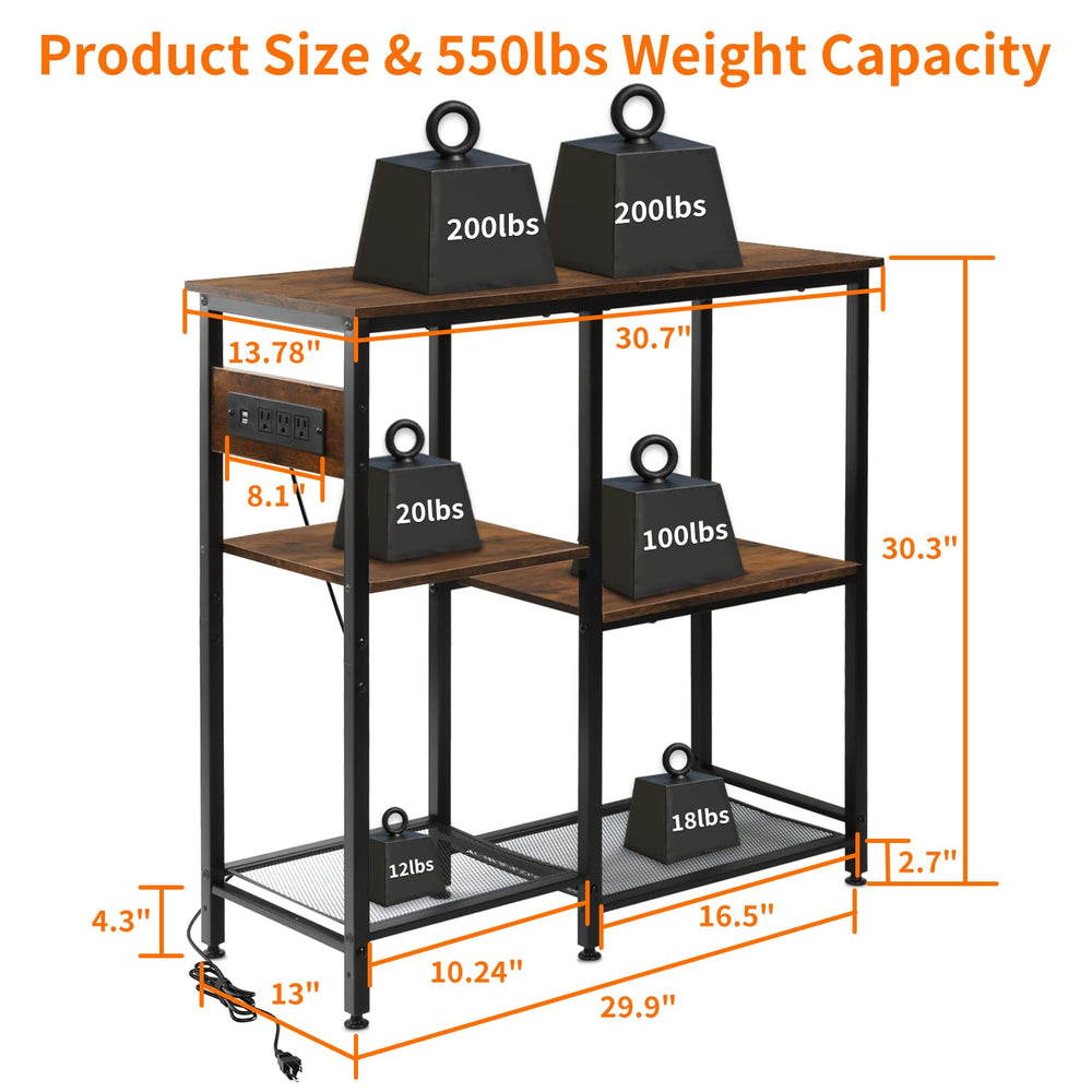 SECOCTSR aquarium stand side view highlighting storage shelves and balanced design