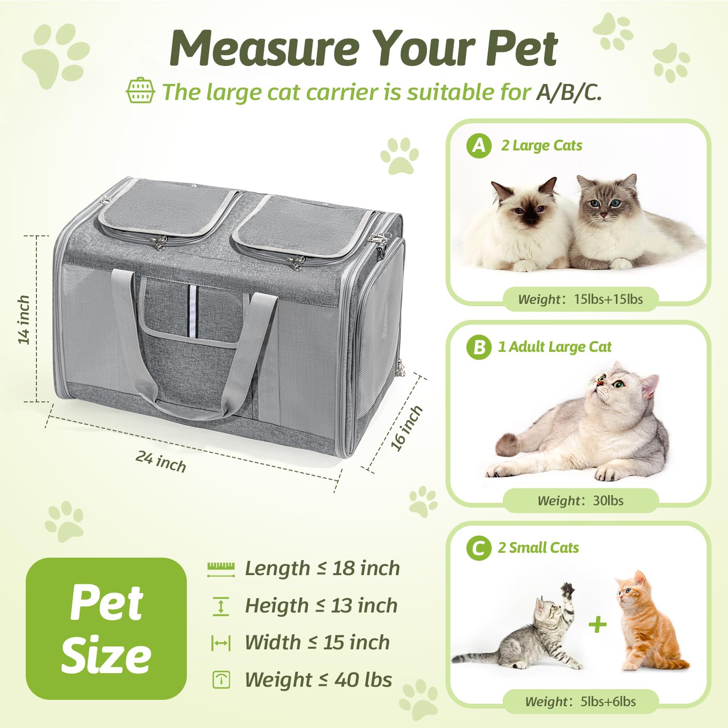 Sedioso divider and dual openings enable separate spaces for two cats