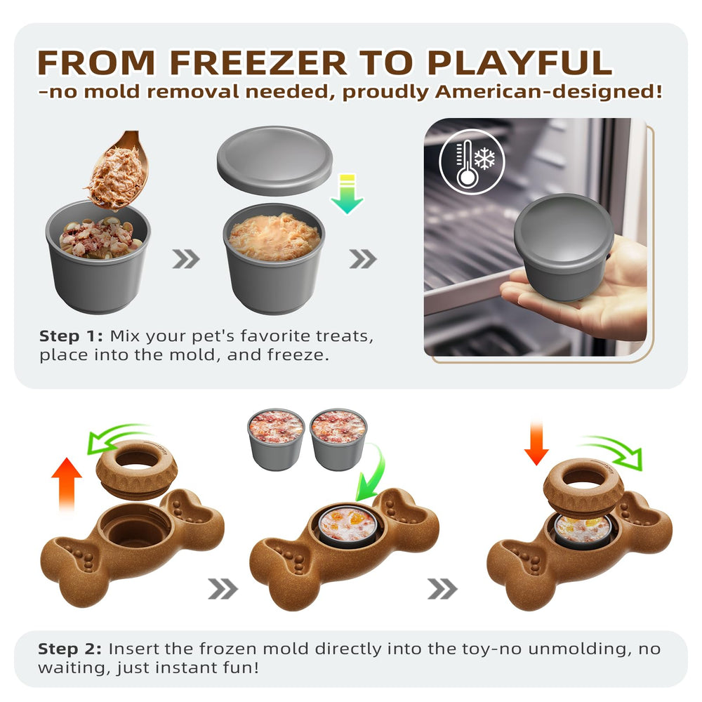 Sedioso compartment-filled treat image shows versatility with pate yogurt and cheese for enrichment.