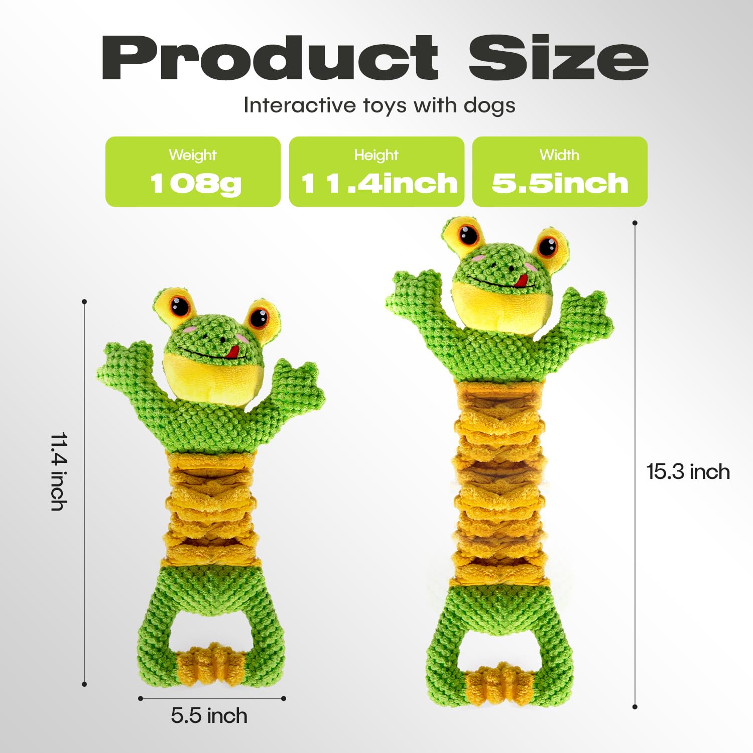 Sedioso Frog Tug Toy is washable and easy-care for busy pet households.