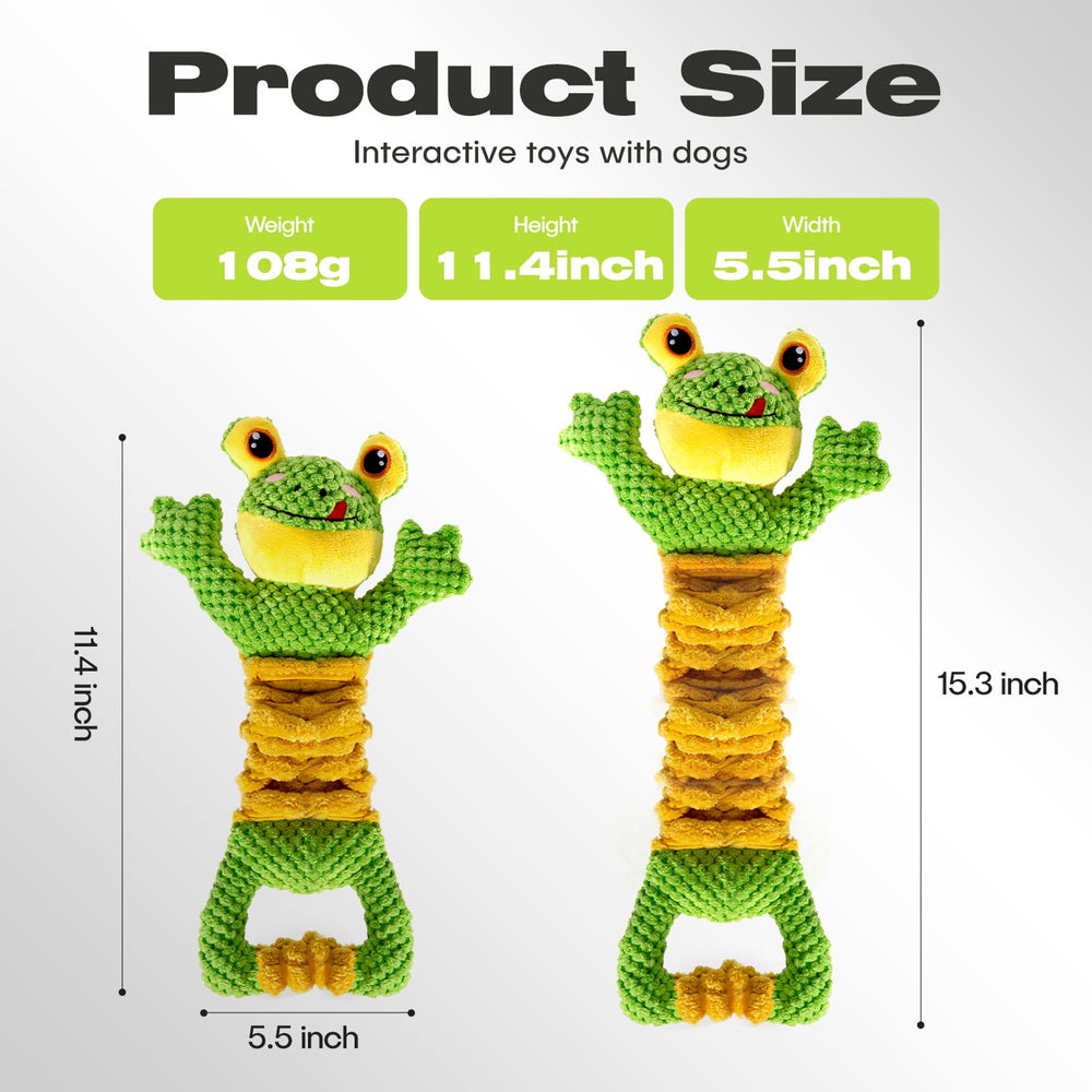 Sedioso Frog Tug Toy is washable and easy-care for busy pet households.