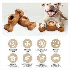 Sedioso front paws press toy base demonstrates stability during interactive licking.