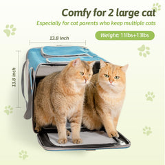 Sedioso Large Cat Carrier upper opening doors for easy access and peeking.