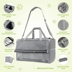 Sedioso carrier features reinforced zippers and safety mesh for secure transport