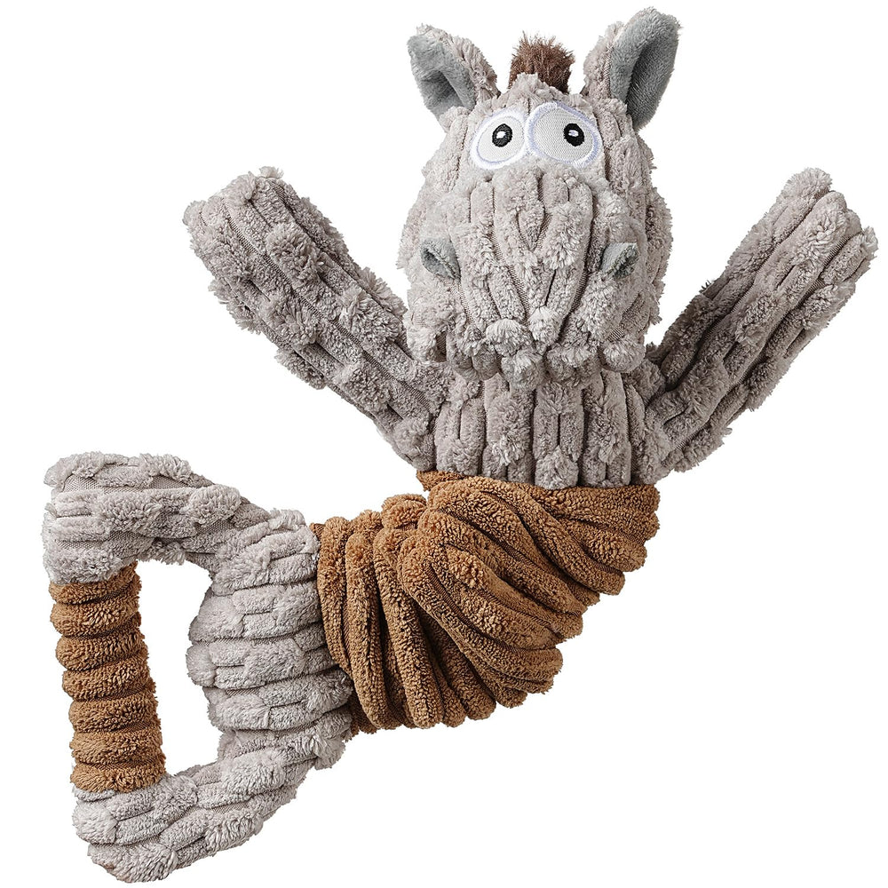 Sedioso Squeaky Dog Toy: donkey side view for durable tug play.