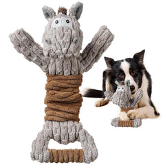 Sedioso Squeaky Dog Toy: tug-war action showing playful engagement.