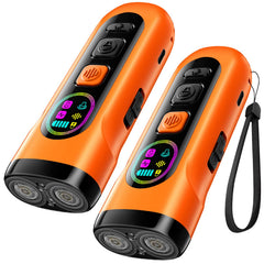 SEDULAN 2-pack dog bark deterrent front view orange for quick indoor training.