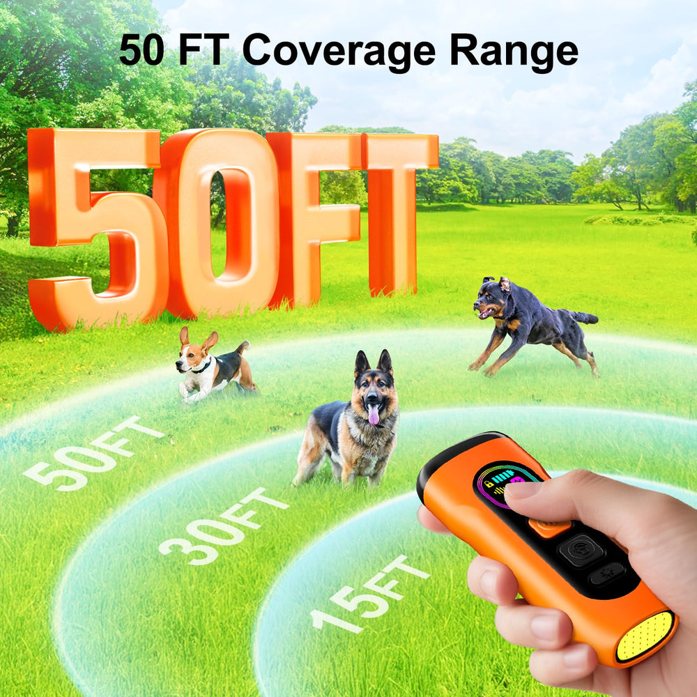 SEDULAN ultrasonic bark deterrent in use outdoors reduces unwanted behaviors.