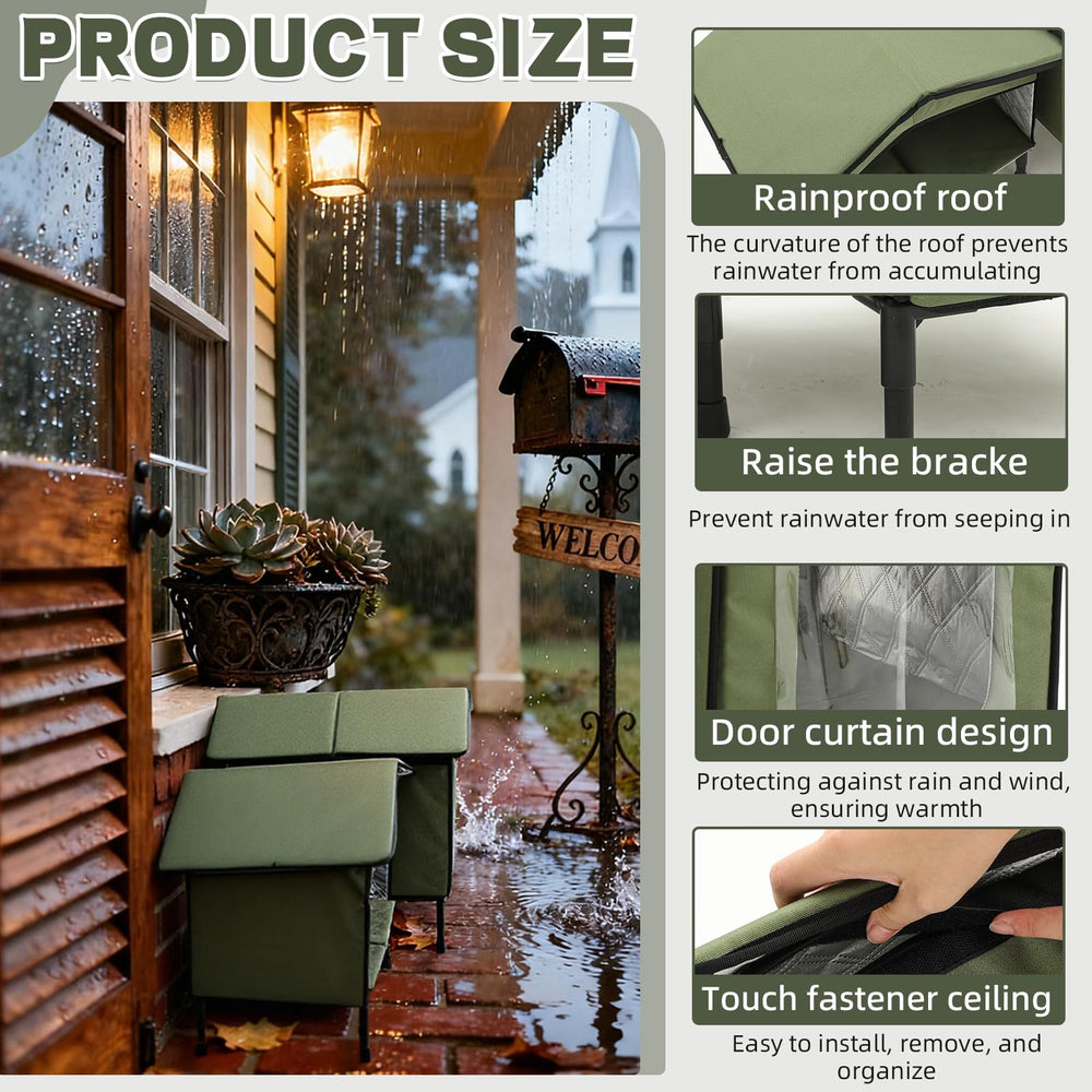 Seeloowy cat-feeding-station waterproof supports easy outdoor meals