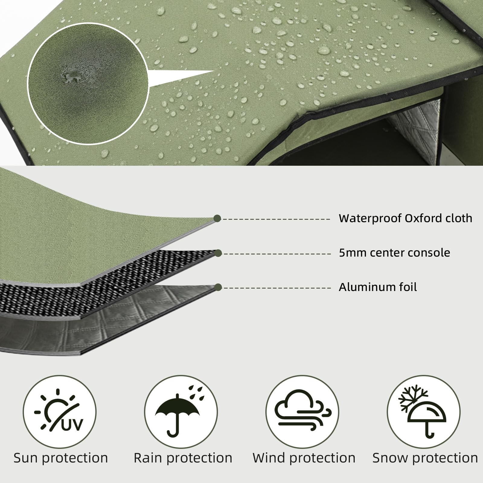 Seeloowy cat house insulated-aluminum-film boosts warmth during cold nights