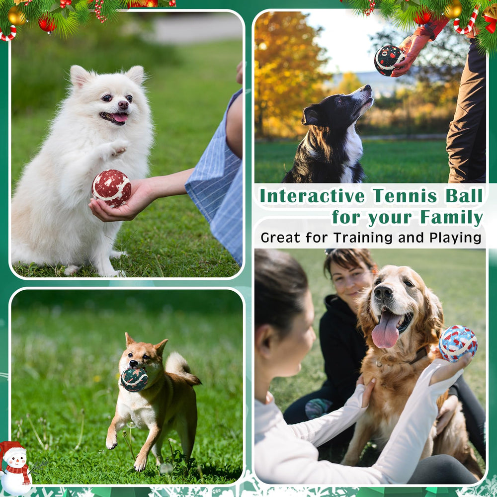 Seenelling dog squeaky ball snowman style 4 bright festive design enhances visibility