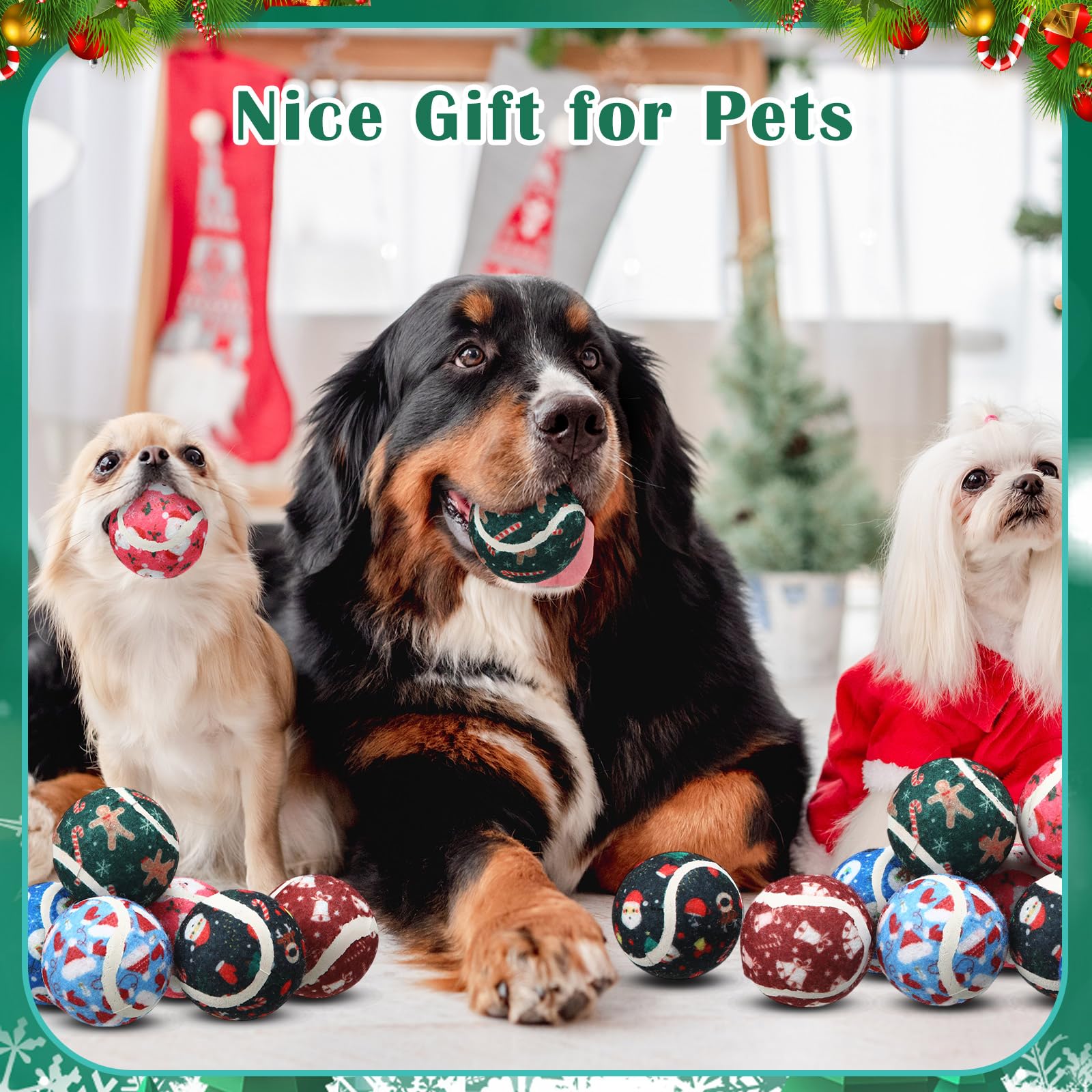 Seenelling dog squeaky ball snowman style 6 noise squeak encourages active play