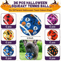 Seenelling dog squeaky tennis ball Halloween design 1 enhances outdoor fun and training.