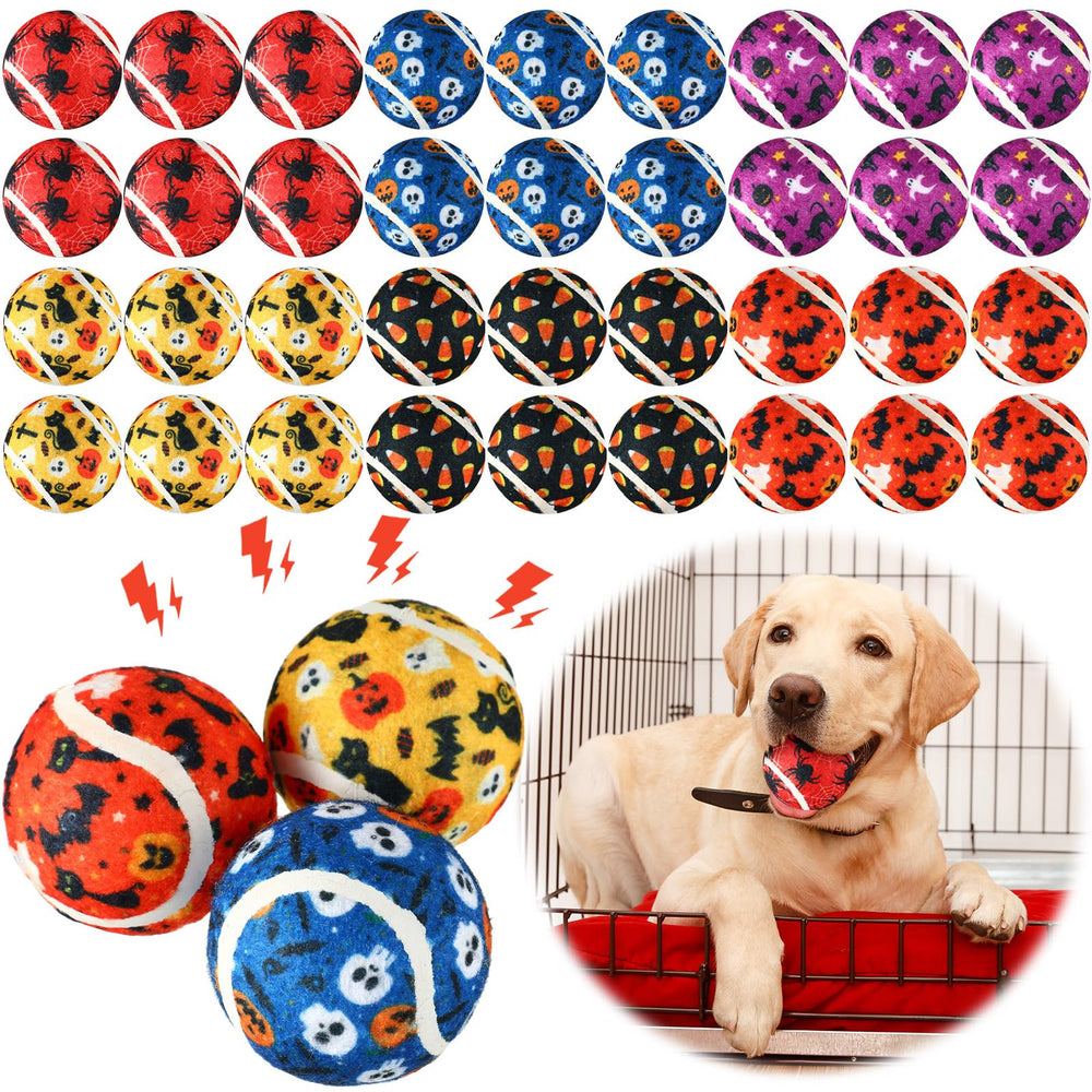 Seenelling dog squeaky tennis ball Spider style ideal for fetch and teething play.