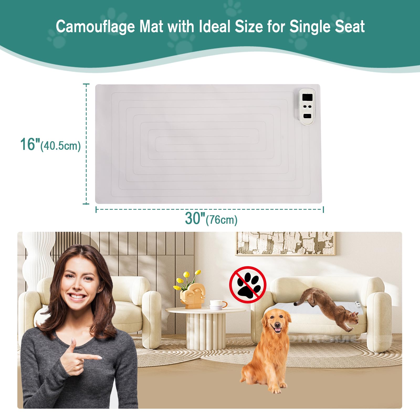 SEERWAY PVC surface is easy-to-clean for daily pet training.