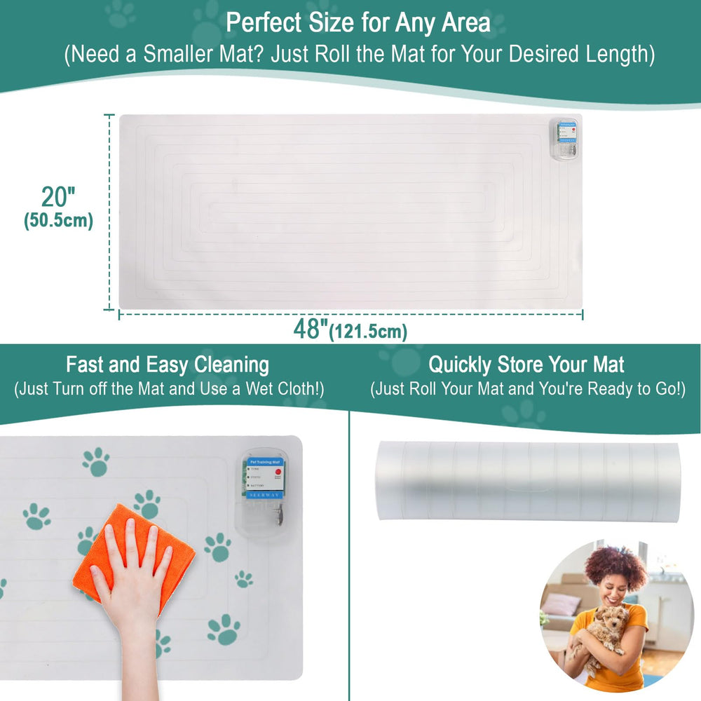 SEERWAY Scat Pet Shock Mat is battery operated for flexible placement.