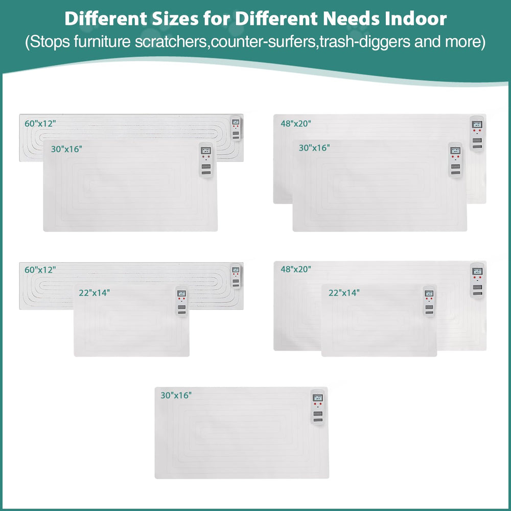 SEERWAY Scat Pet Shock Mat durable PVC design withstands daily home use.