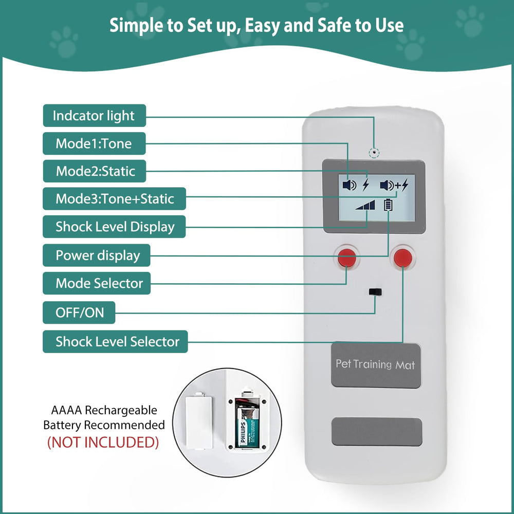 SEERWAY Scat Pet Shock Mat on couch helps reinforce furniture boundaries.