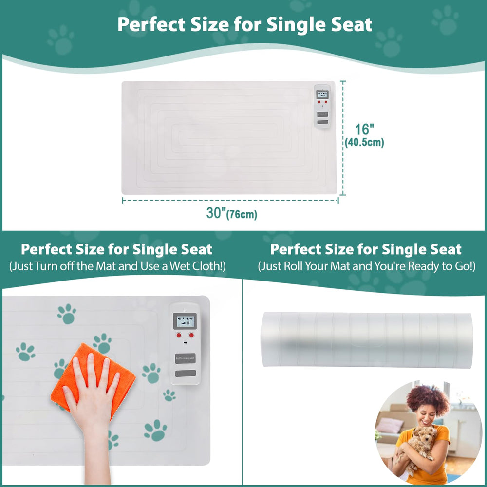 SEERWAY Scat Pet Shock Mat on countertop reduces counter-surf temptation safely.