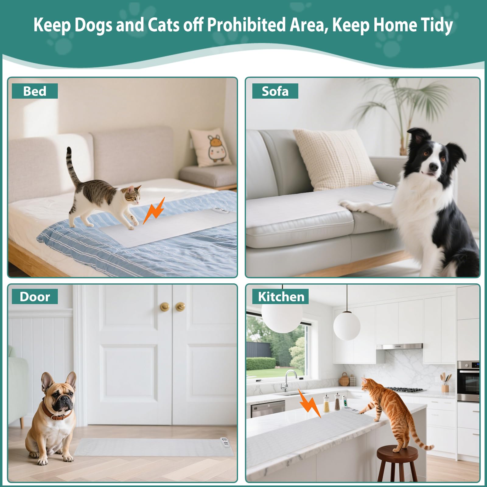 SEERWAY Scat Pet Shock Mat roll-and-store for quick storage after use.