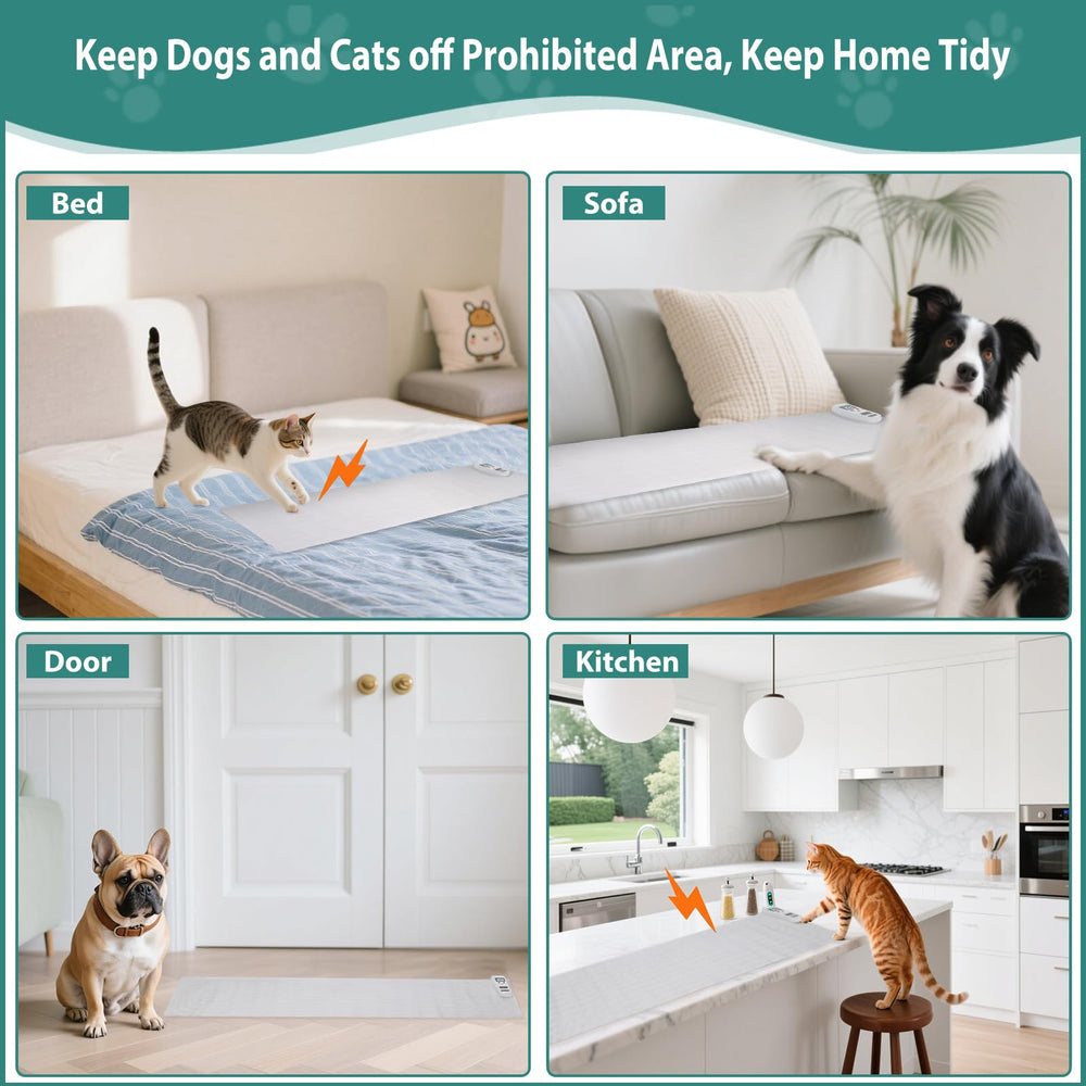 SEERWAY Scat Pet Shock Mat roll-and-store for quick storage after use.