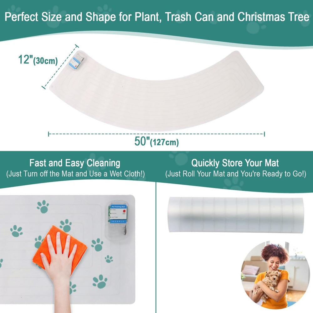 SEERWAY shock mat anti-slip bottom stays put on hardwood or tile floors.