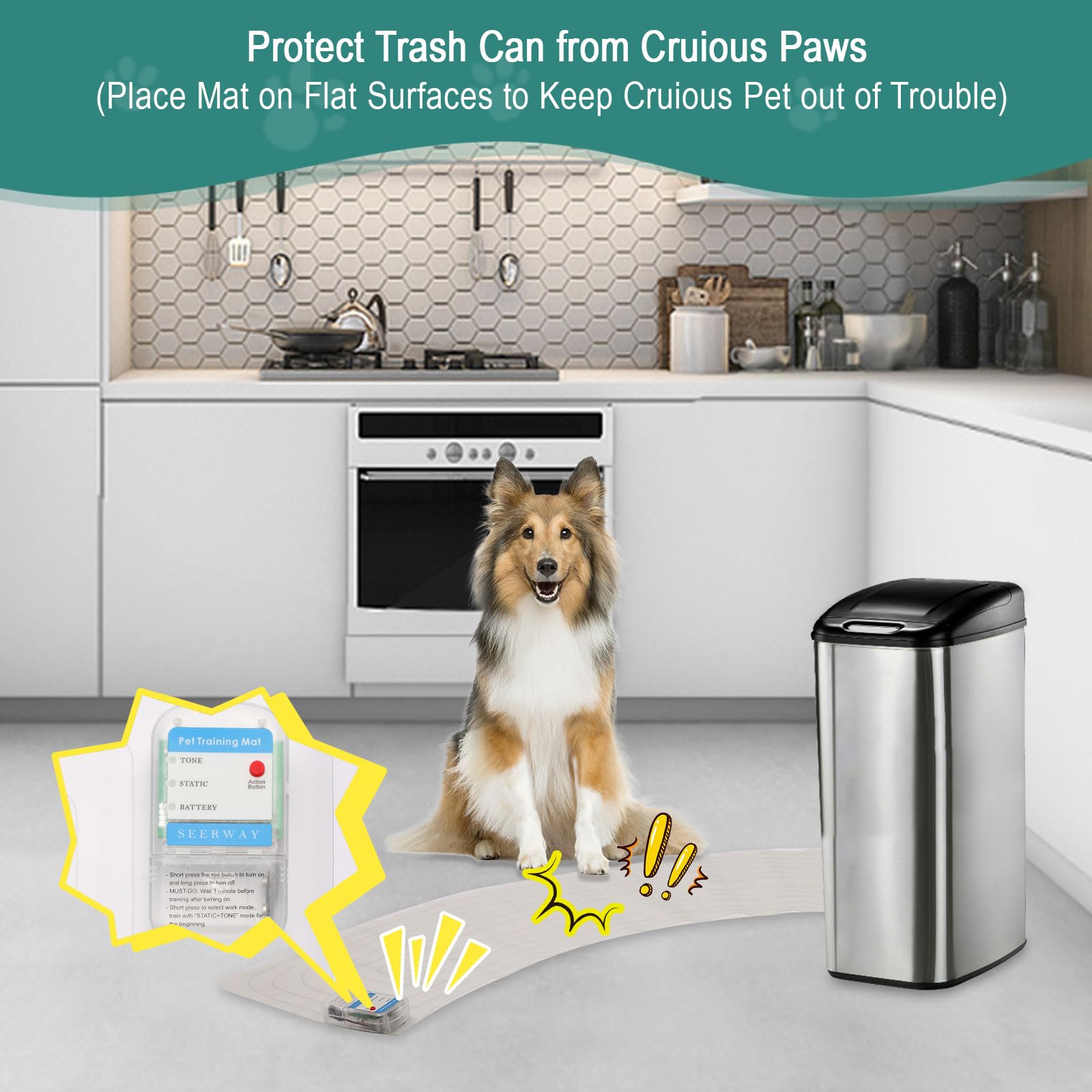 SEERWAY shock mat close-up shows durable, waterproof surface for easy cleaning.