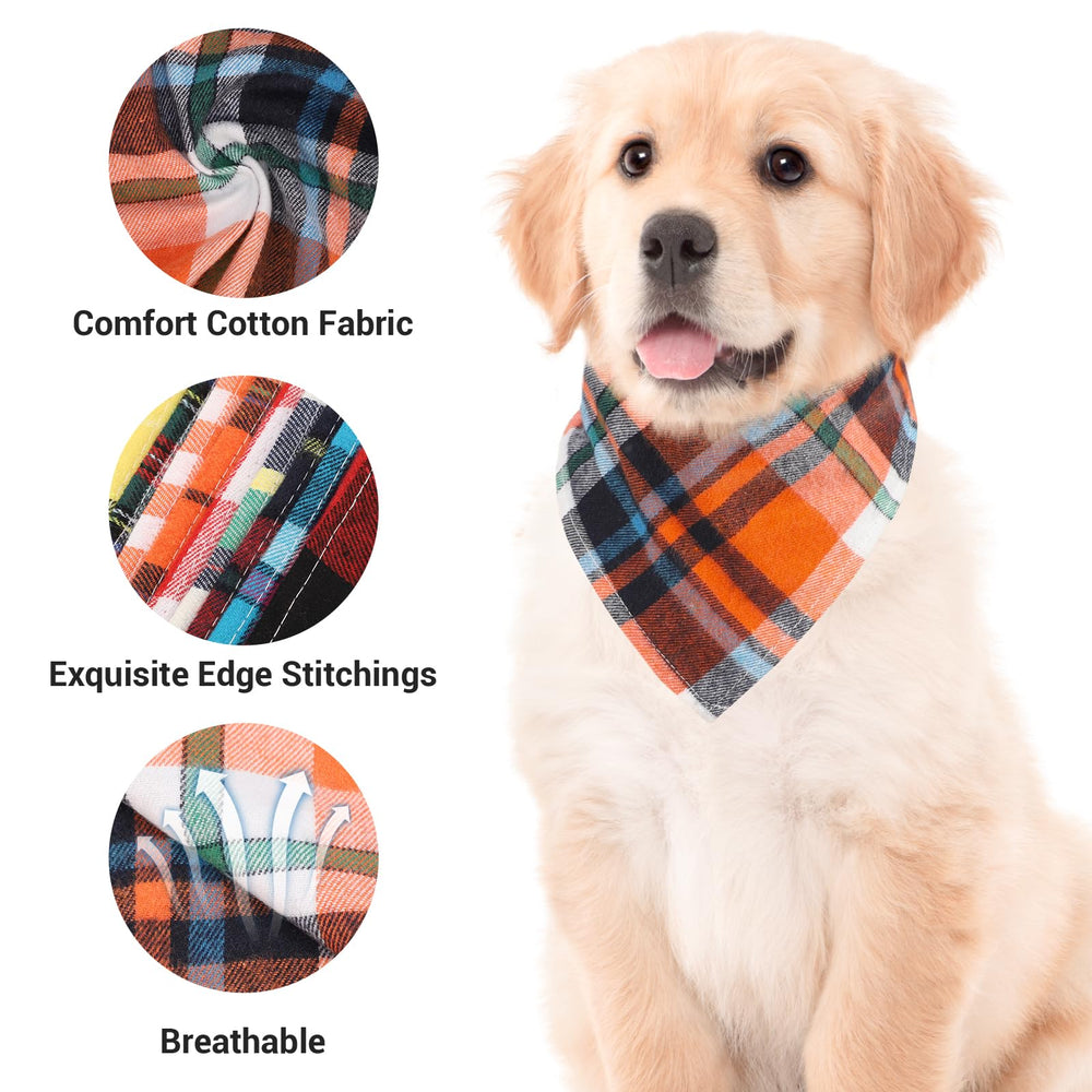 Segarty adjustable knot dog bandana demonstrates easy fit for different neck sizes