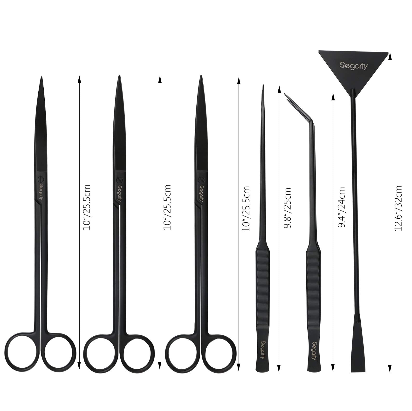 Segarty stainless steel-pruner demonstrates clean cuts for aquatic plants.