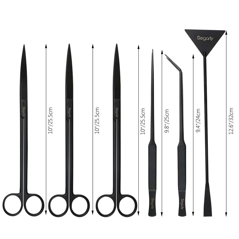 Segarty stainless steel-pruner demonstrates clean cuts for aquatic plants.