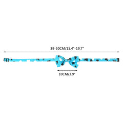 Segarty bow ties on dog collar with adjustable strap for secure fit.