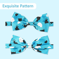 Segarty bow ties on pets for stylish grooming sessions.