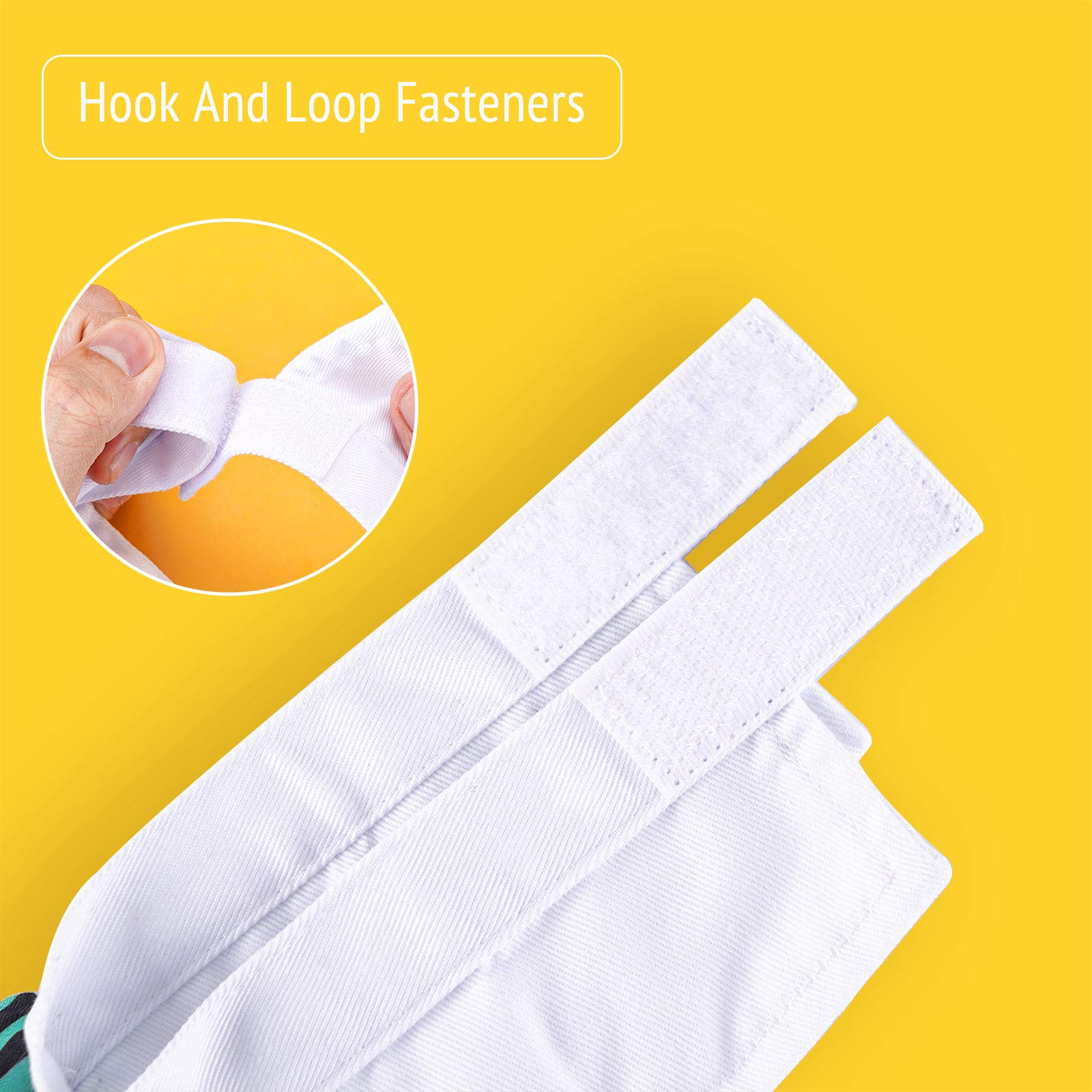 Segarty cat ties pack on cat demonstrates comfortable, adjustable closure for a secure fit.