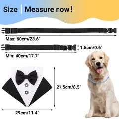 Segarty adjustable bowtie collar closeup shows simple on/off mechanism.