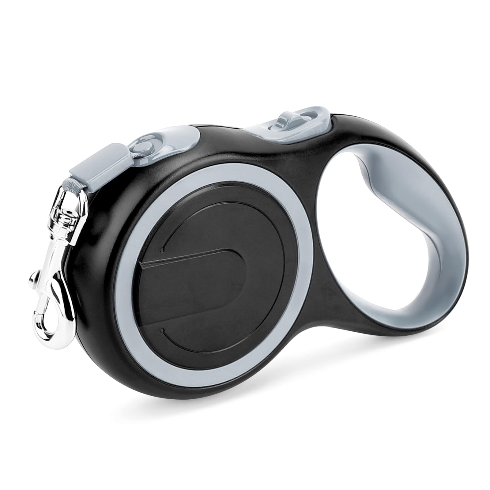 Segarty retractable dog leash 16ft gray with anti-slip grip for comfortable walks.