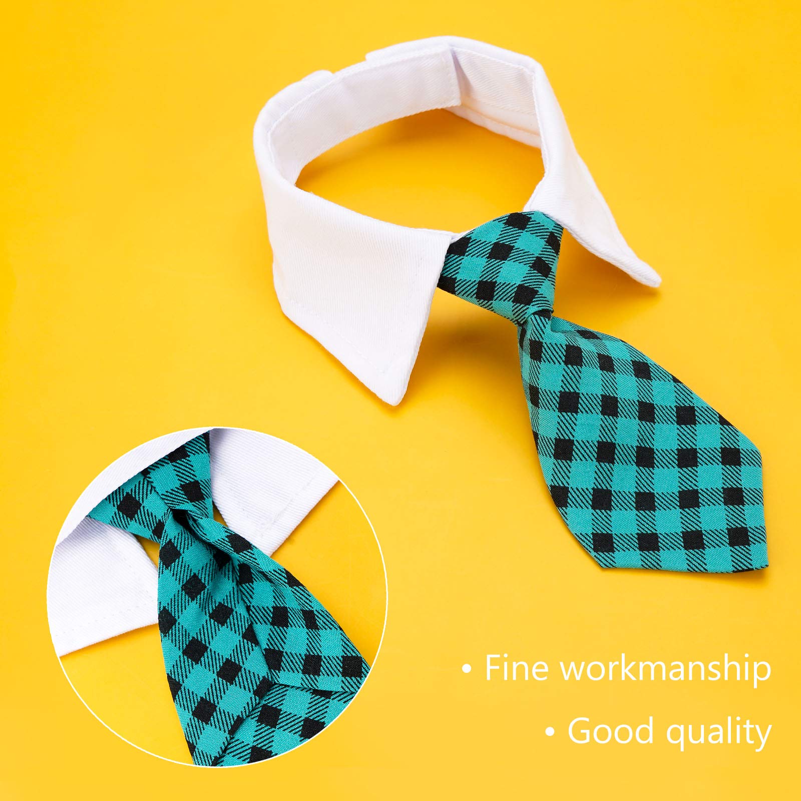 Segarty small dog tie adjustable closure demonstrates easy fit for various neck sizes