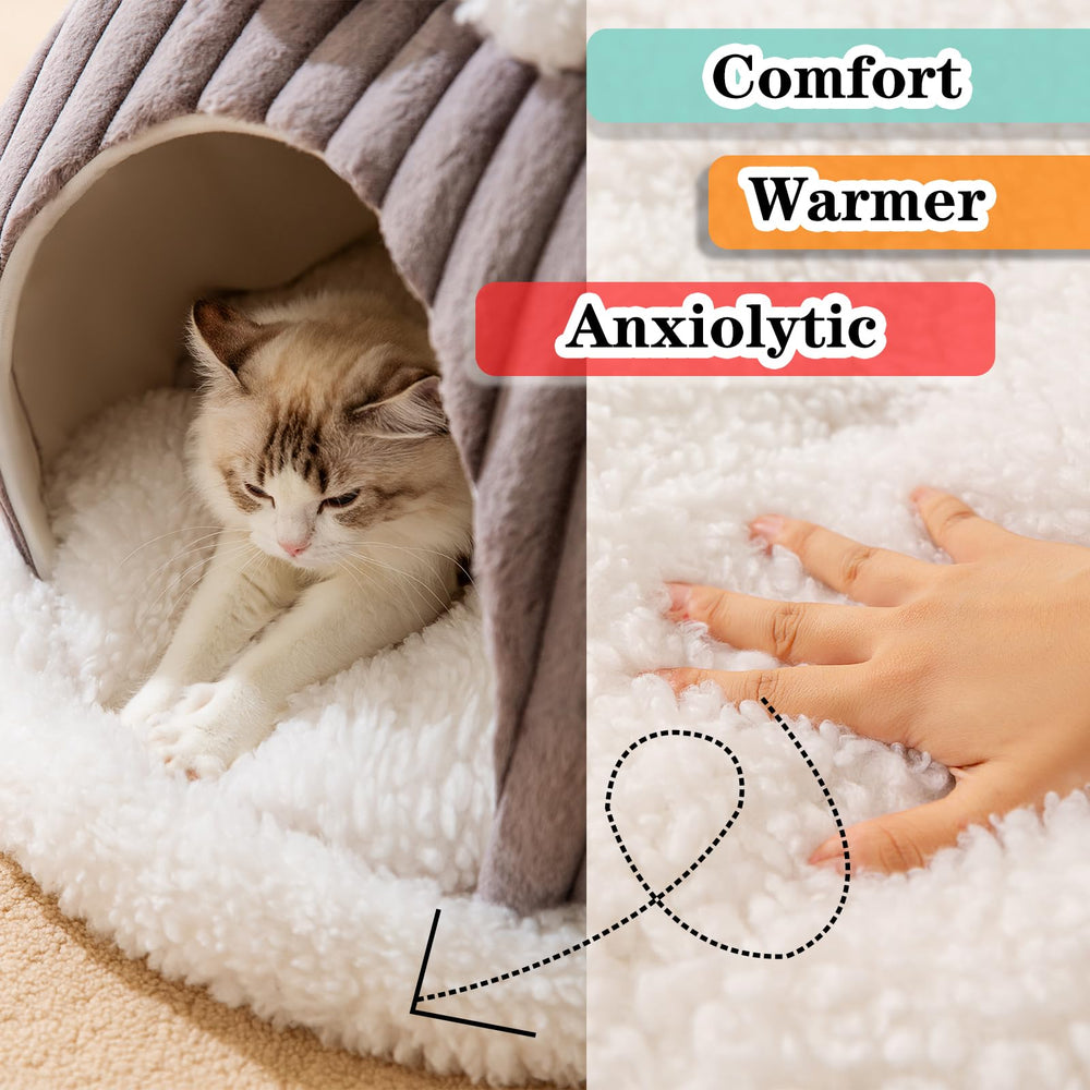 SEIMMIE pumpkin cat den washable bottom for easy cleaning