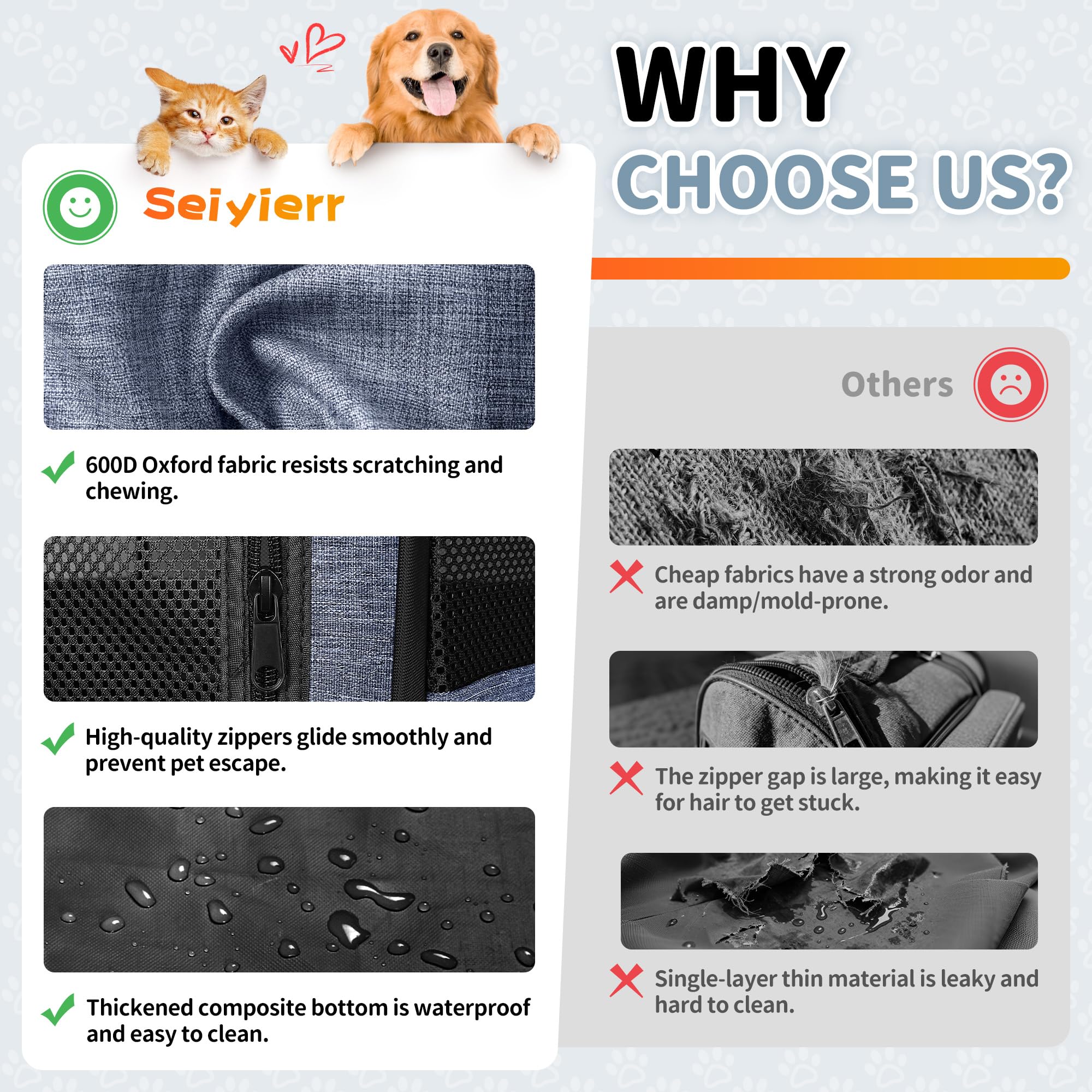 Seiyierr 8-panel design dog kennel provides roomy interior for pets to lounge.