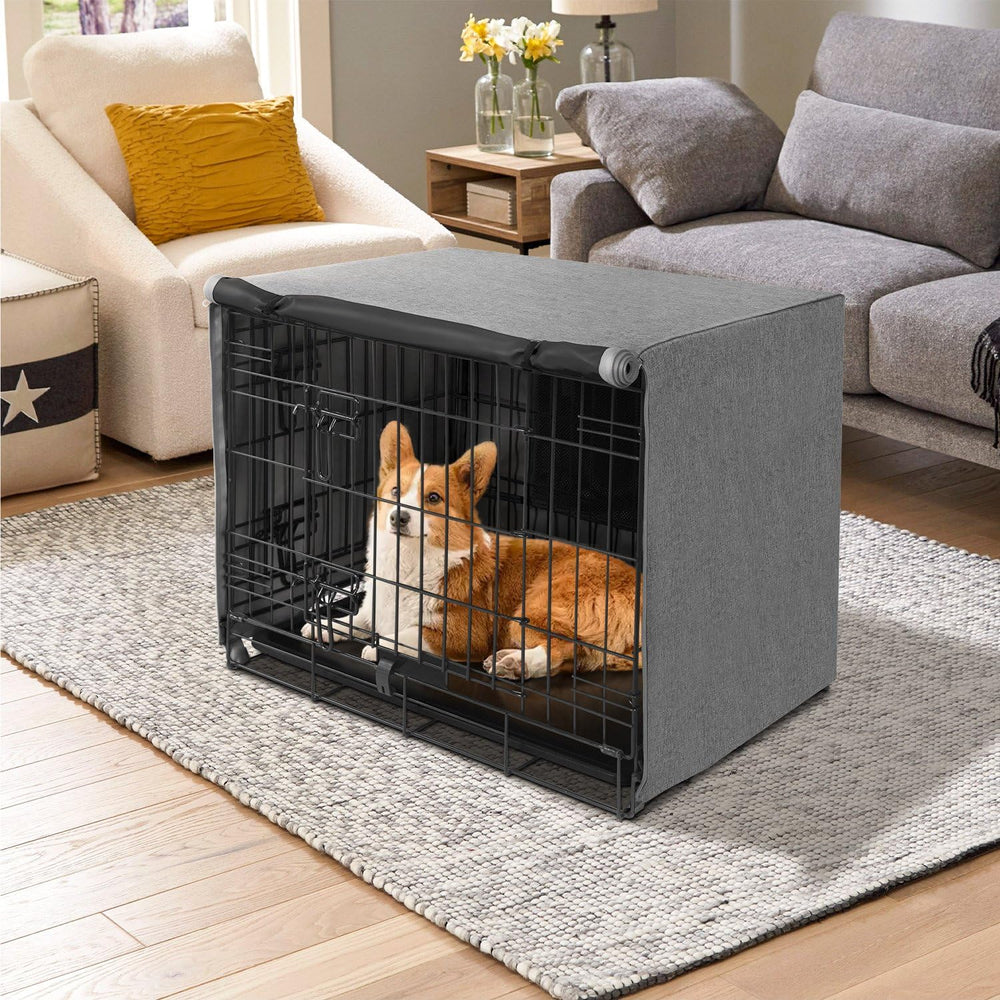 Seiyierr dog crate cover two entrances—versatile access for dogs.