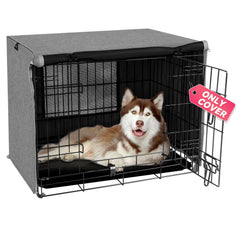 Seiyierr dog crate cover front doors—privacy and den-like comfort for calmer dogs.