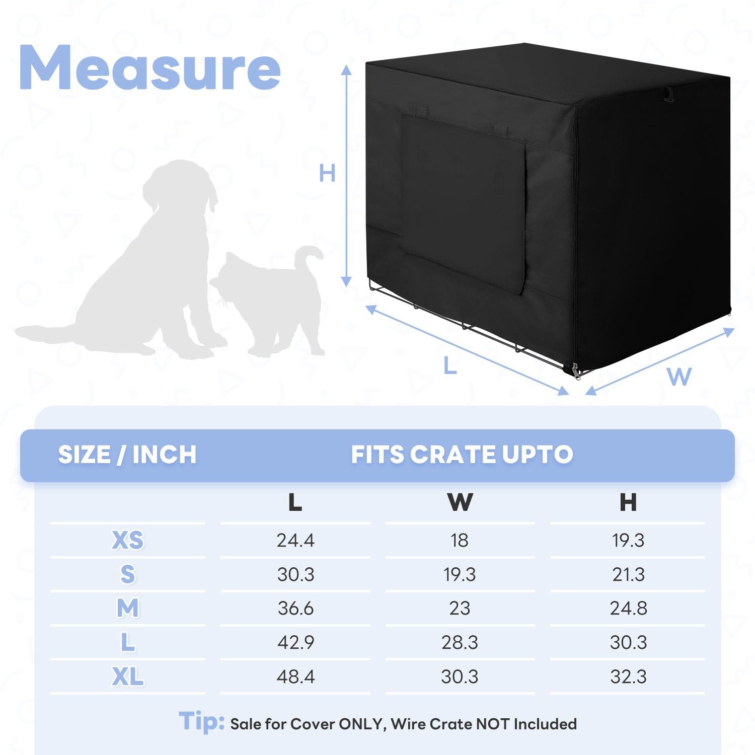 Seiyierr dog crate cover dual-door design enables flexible entry