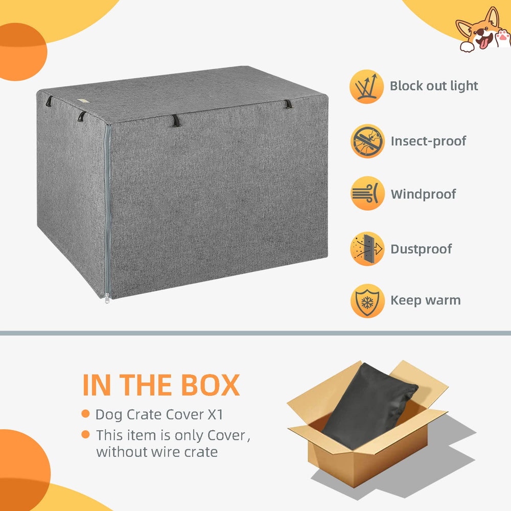 Seiyierr dog crate cover wind-dust-insectproof—suitable for indoor or outdoor use