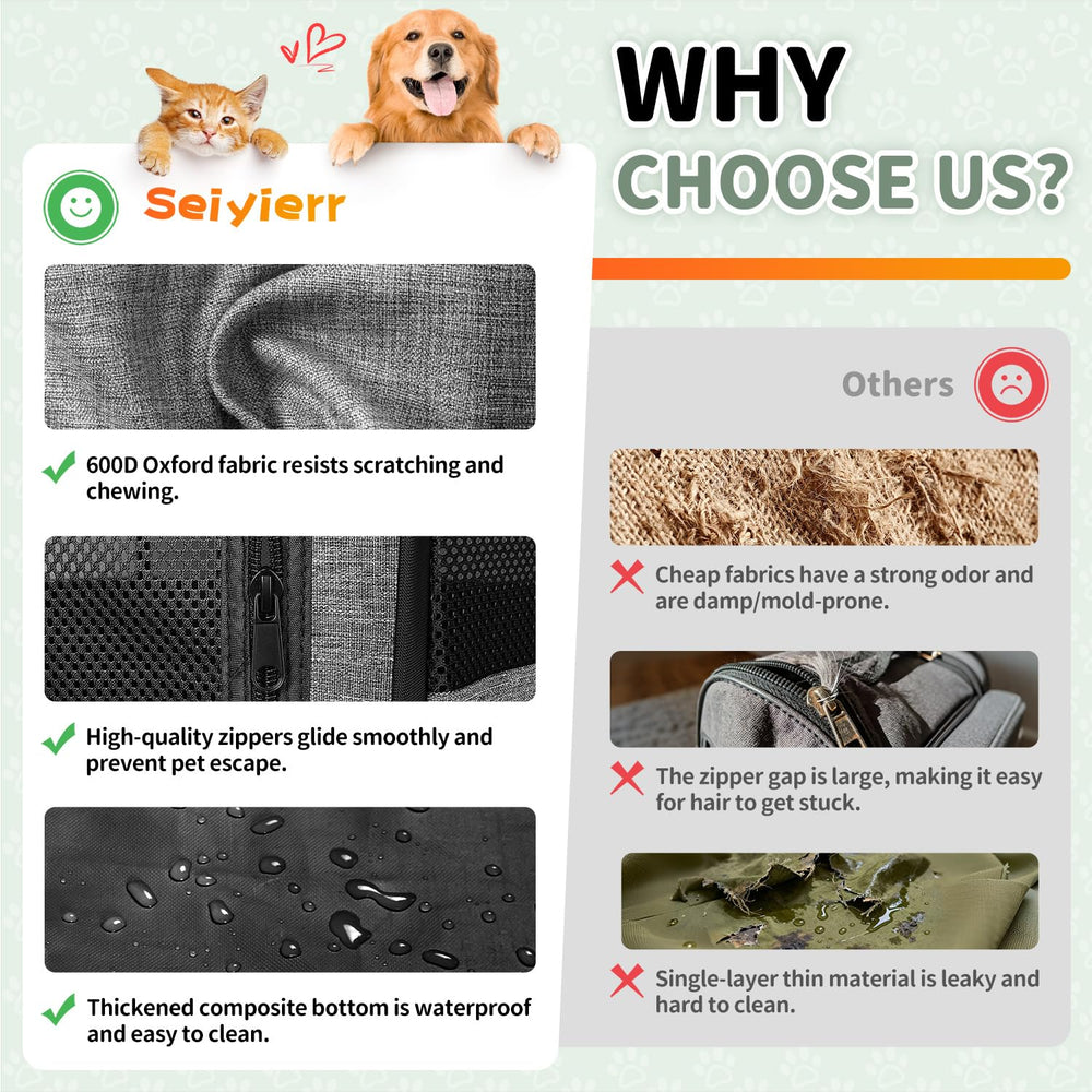 Seiyierr dog playpen features durable 600D Oxford fabric for easy cleaning.
