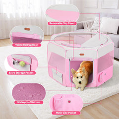 Seiyierr eight-panel design provides spacious interior for pets' play