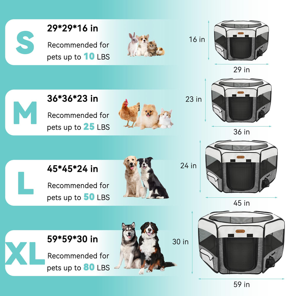 Seiyierr dog playpen folds flat for easy carrying and storage