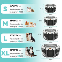 Seiyierr dog playpen folds flat for easy carrying and storage
