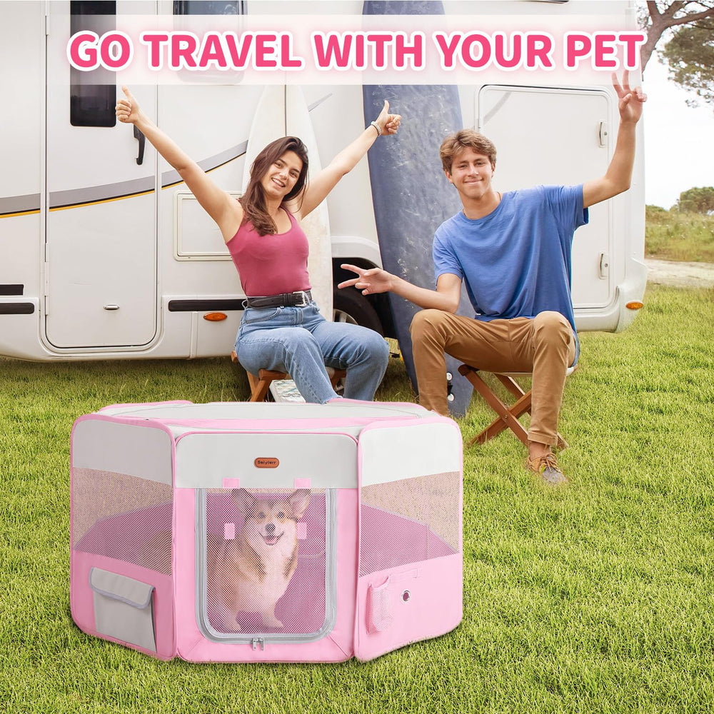 Seiyierr portable dog pen suitable for indoor and outdoor use