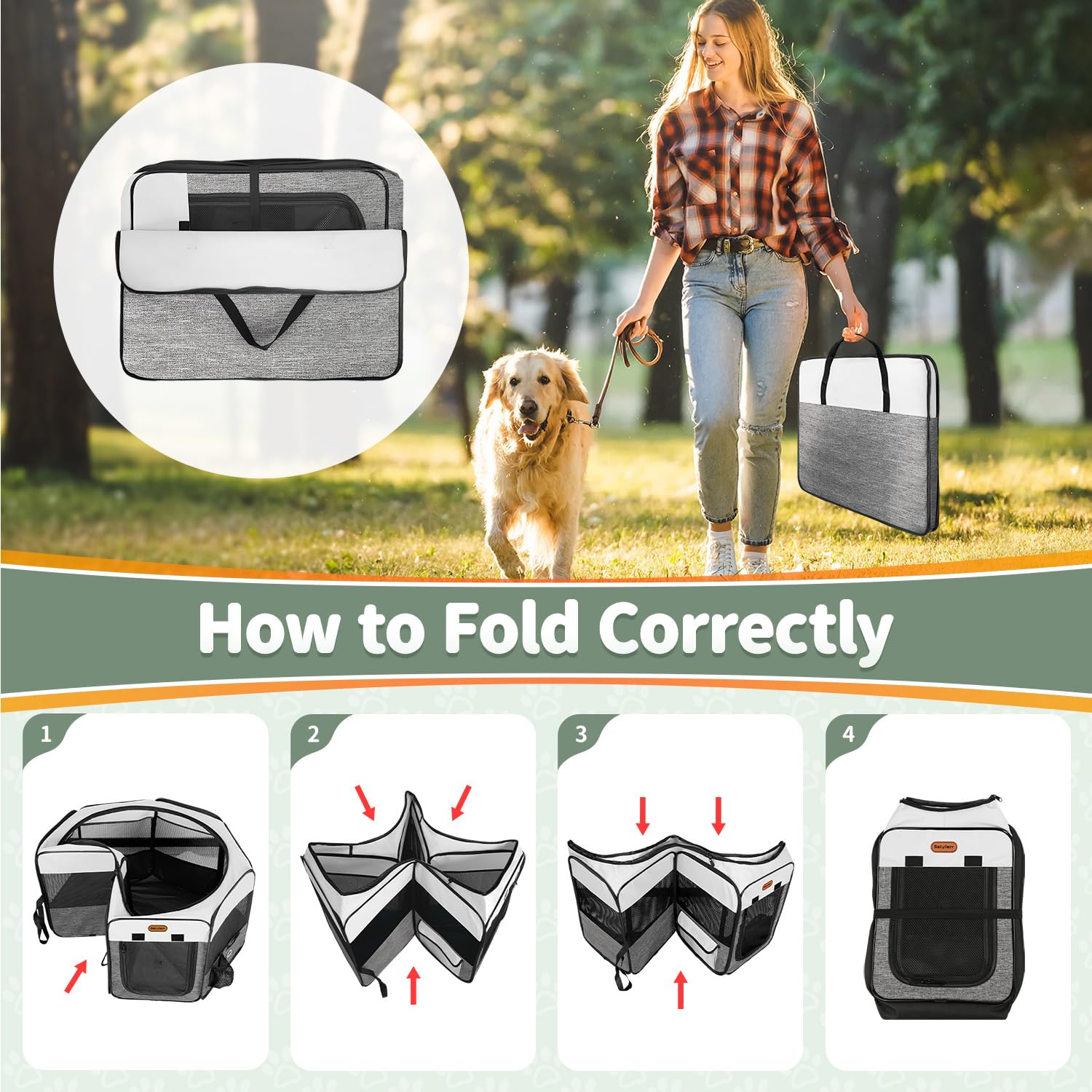 Seiyierr dog playpen portable outdoor-use design fits travel setups