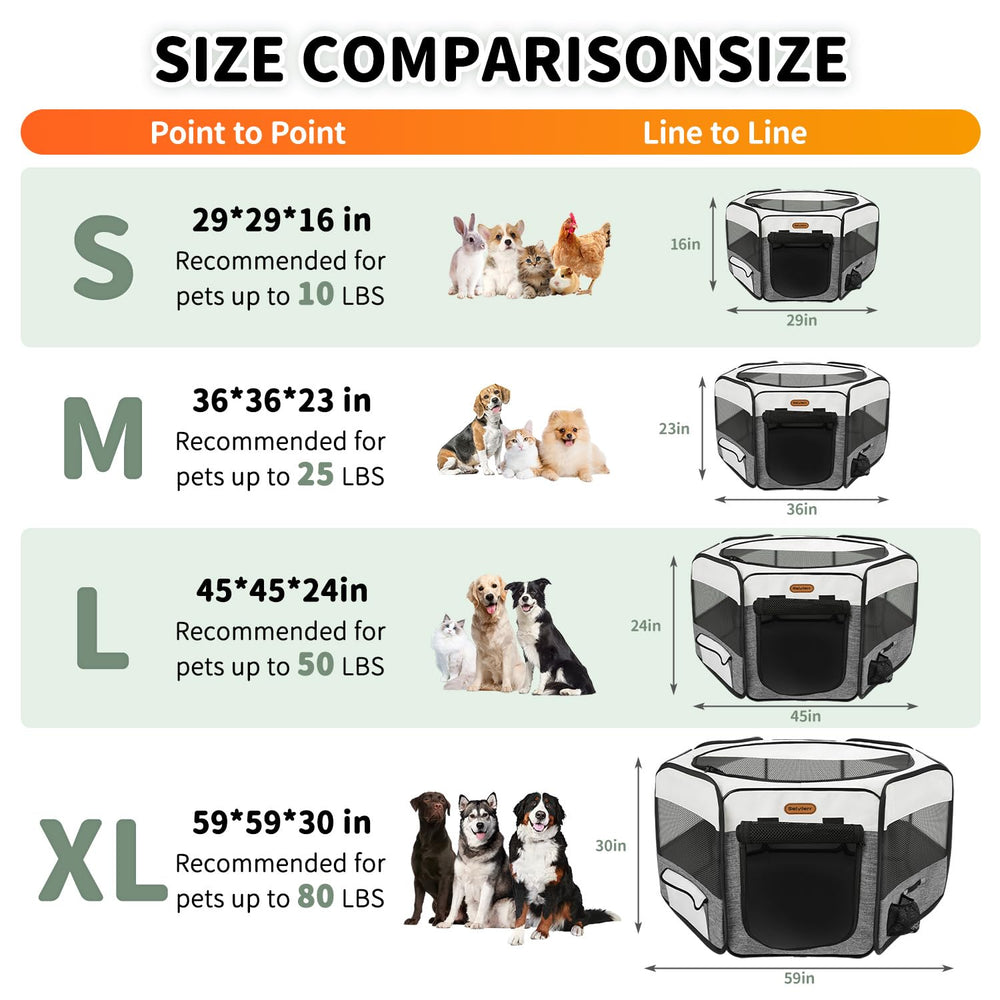 Seiyierr dog playpen water-resistant oxford fabric eases cleaning